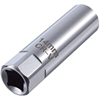 DEDC Desmontaje de la Llave del Zócalo de la Bujía del Enchufe de la Bujía de la Bujía Magnética de la Pared Fina (14 mm…